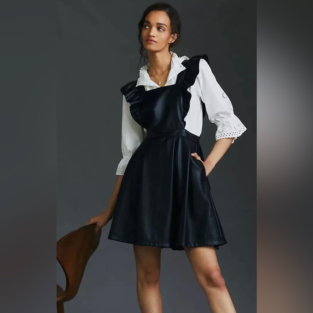 Anthropologie  Maeve Faux Leather Mini